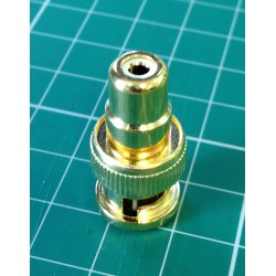 Composite video BNC to phono RCA adapter gold for Sony PVM monitor